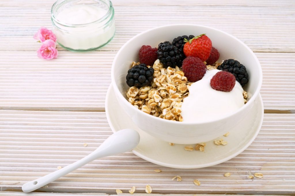 yogurt + berries