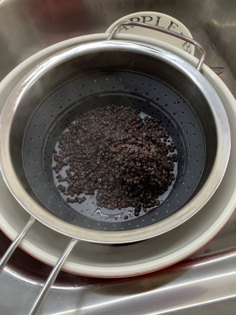 Elderberry after boiling