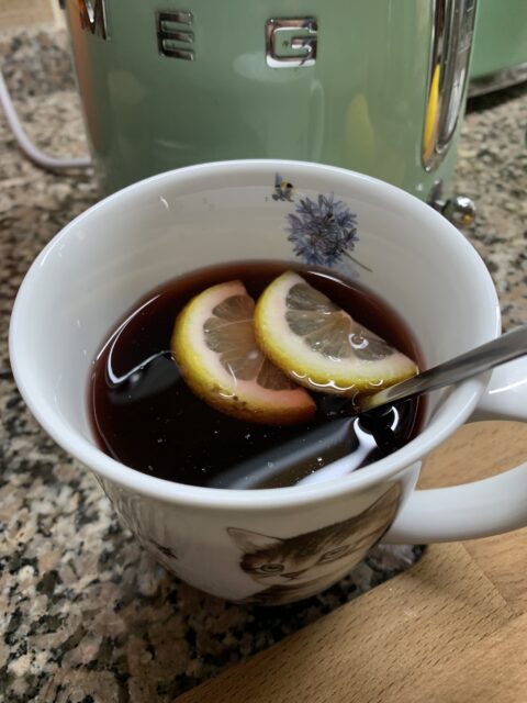 Lemon ginger elderberry tea